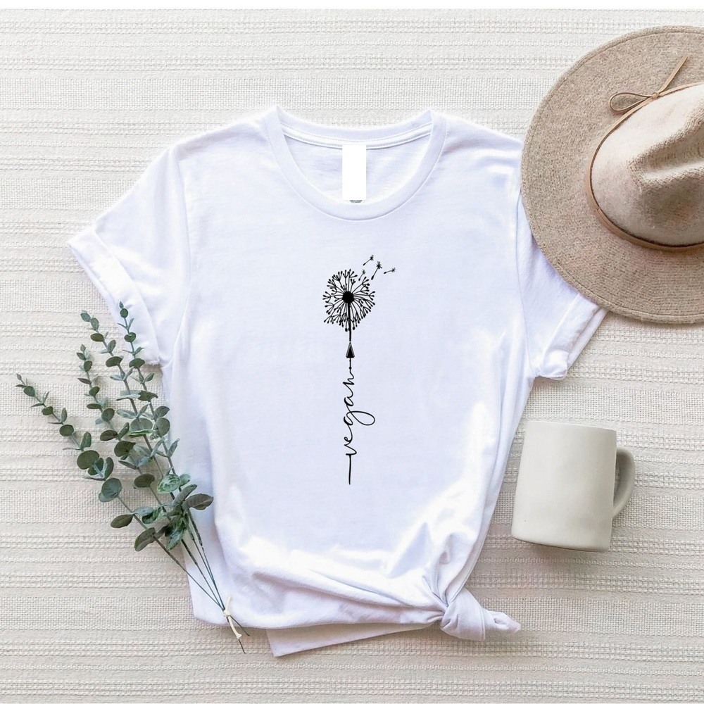 Vegan Dandelion Shirt, Dandelion T-Shirt